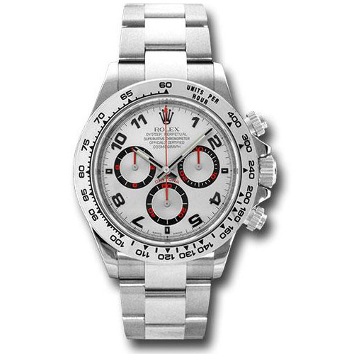 Rolex White Gold Cosmograph Daytona 40 Watch - Silver Arabic Dial - 116509 sa