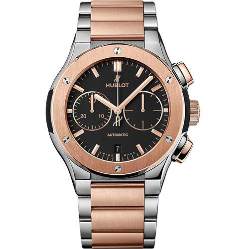 Hublot Classic Fusion Chronograph Titanium King Gold Bracelet Watch - 45 mm - Black Dial-520.NO.1180.NO
