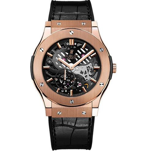 Hublot Classic Fusion Extra-Thin Skeleton King Gold Watch-515.OX.0180.LR