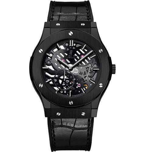 Hublot Classic Fusion Extra-Thin Skeleton Black Ceramic Watch-515.CM.0140.LR
