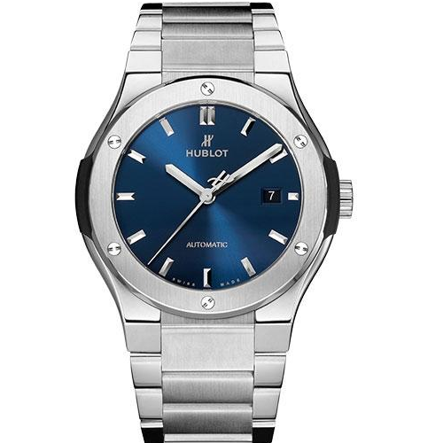 Hublot Classic Fusion Blue Titanium Bracelet Watch-548.NX.7170.NX