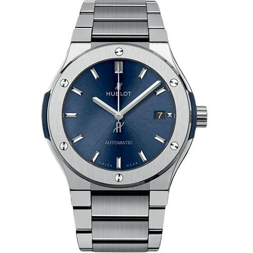 Hublot Classic Fusion Blue Titanium Bracelet Watch-510.NX.7170.NX