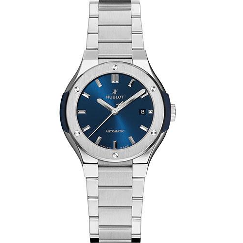 Hublot Classic Fusion Blue Titanium Bracelet Watch-585.NX.7170.NX