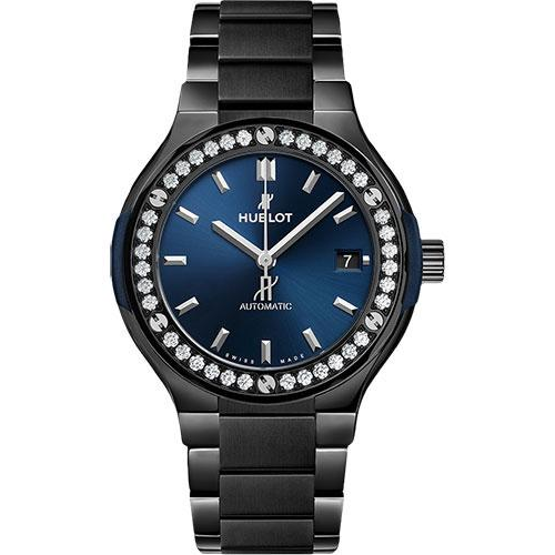 Hublot Classic Fusion Ceramic Blue Diamonds Watch-568.CM.7170.CM.1204