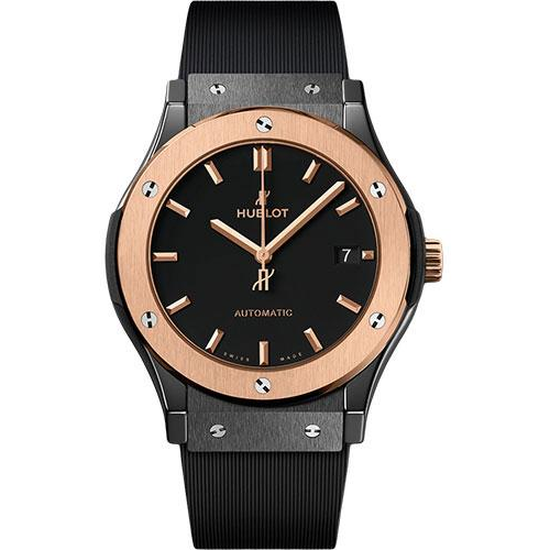 Hublot Classic Fusion Ceramic King Gold Watch - 45 mm - Black Lacquered Dial-511.CO.1181.RX