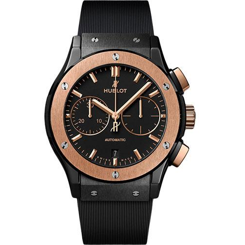 Hublot Classic Fusion Chronograph Ceramic King Gold Watch - 45 mm - Black Lacquered Dial-521.CO.1181.RX