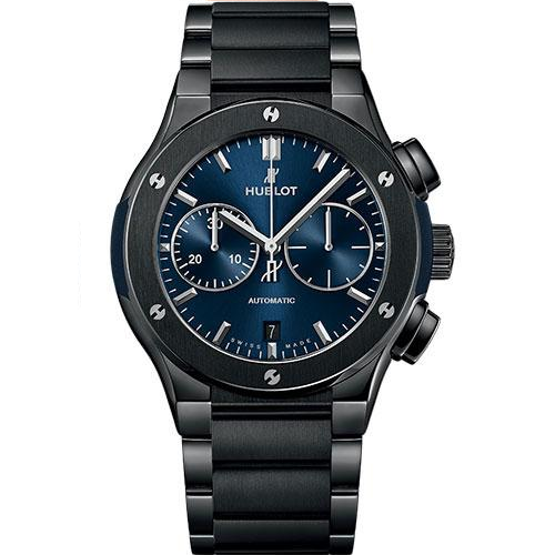 Hublot Classic Fusion Chronograph Ceramic Blue Bracelet Watch-520.CM.7170.CM