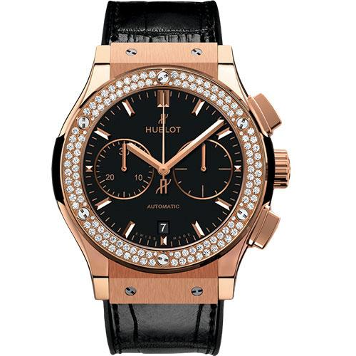 Hublot Classic Fusion Chronograph King Gold Diamond Watch-521.OX.1181.LR.1104