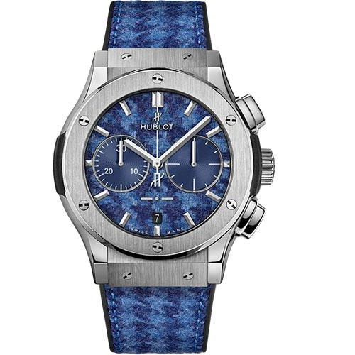 Hublot Classic Fusion Chronograph Italia Independent Pieds-De-Poule Titanium Limited Edition of 100 Watch-521.NX.2710.NR.ITI18