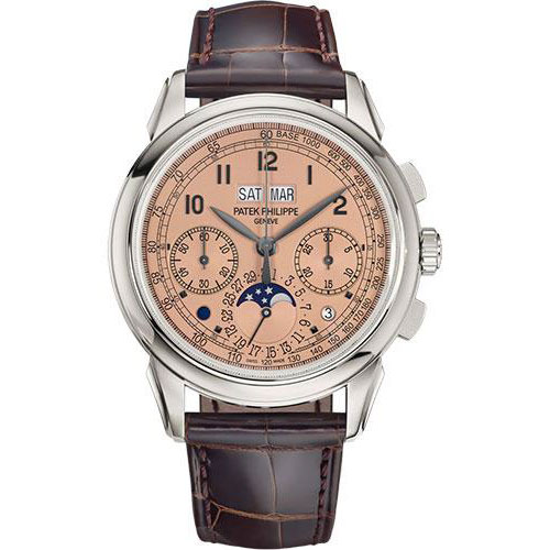 Patek Philippe Grand Complications Chronograph Perpetual Calendar - Platinum - Golden Opaline Dial - 5270P-001