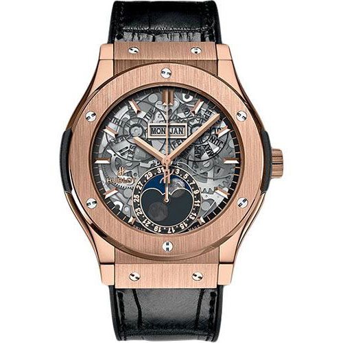 Hublot Classic Fusion Aerofusion Moonphase King Gold Watch-517.OX.0180.LR