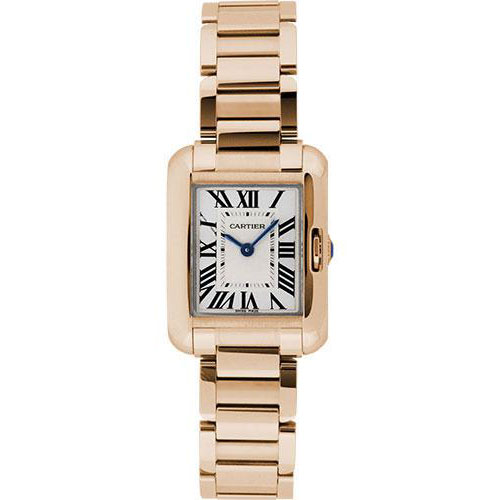 Cartier Tank Anglaise Watch - Small Pink Gold Case - W5310013